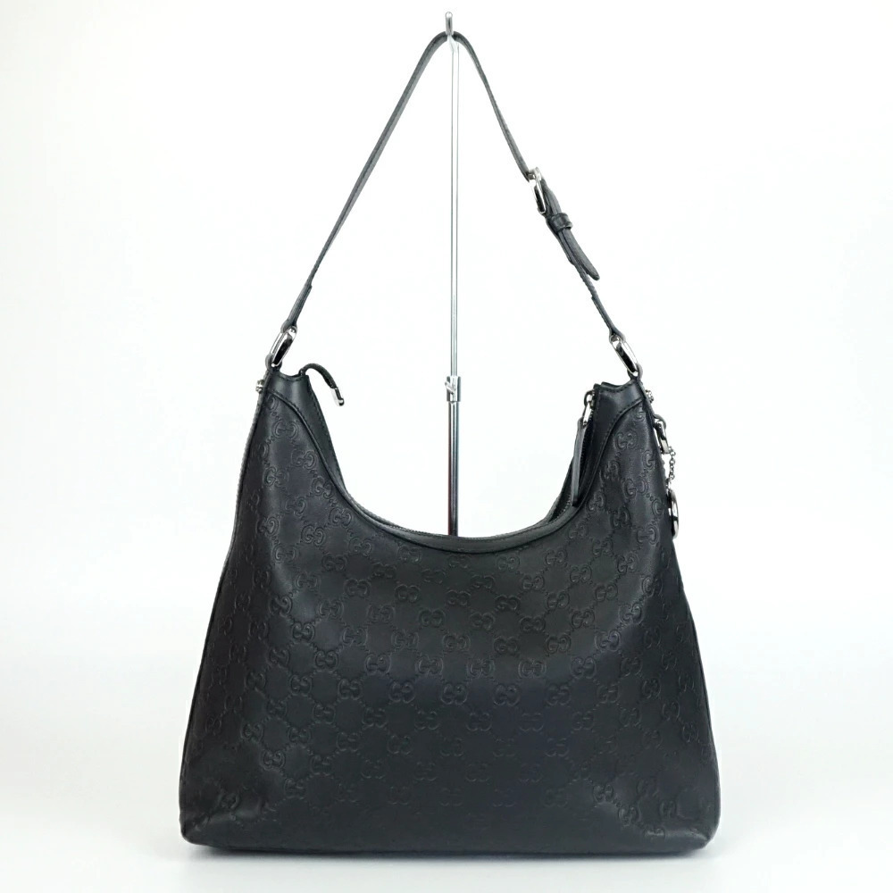 Gucci Guccissima Hobo Bag Black GG Shoulder